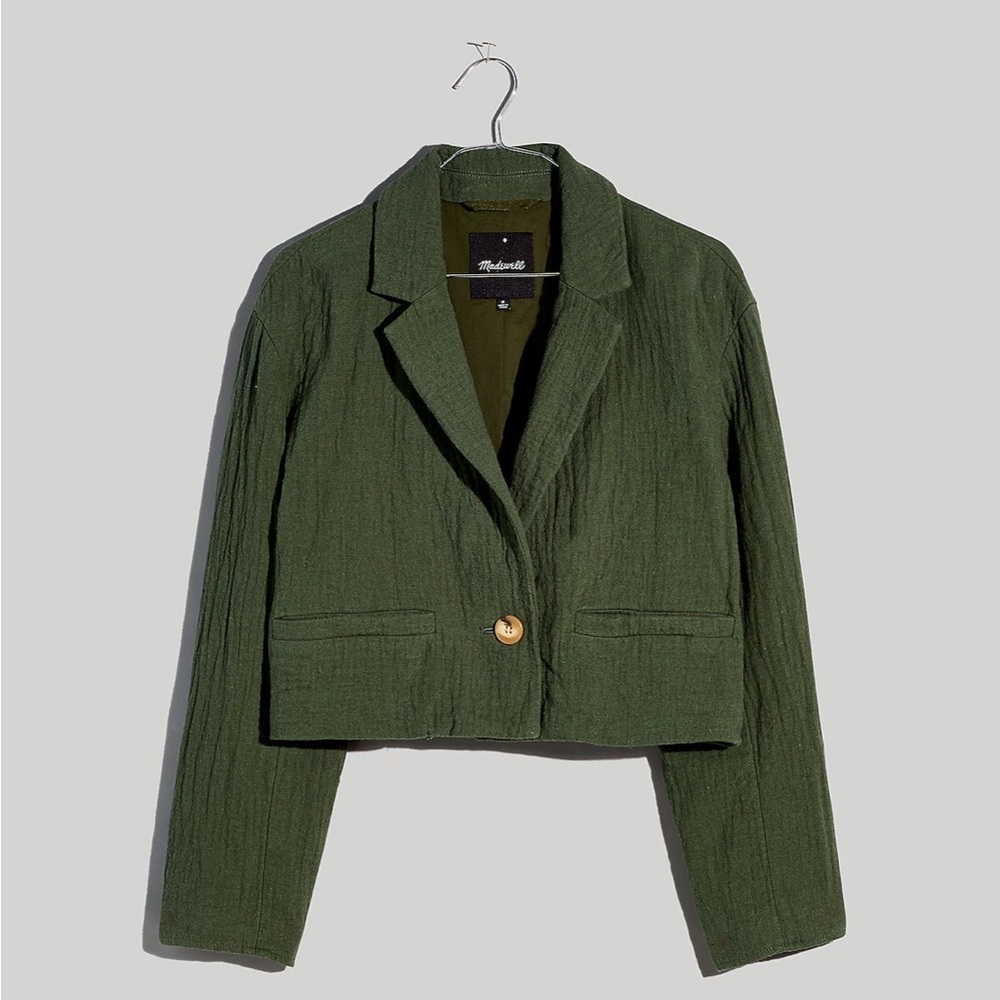 Madewell- The Drop-Shoulder Crop Blazer